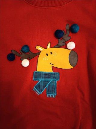 Lote sudadera reno y 2 camisetas unicornio