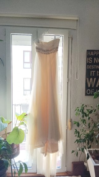 Vestido de Novia Franc Sarabia Beige/Blanco