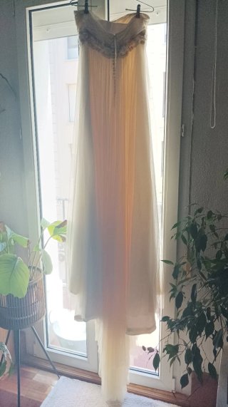 Vestido de Novia Franc Sarabia Beige/Blanco
