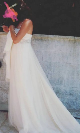 Vestido de Novia Franc Sarabia Beige/Blanco