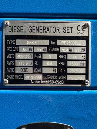 Generador Eléctrico 80 kVA