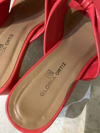 Sandalias Gloria Ortiz Piel Rojas Talla 36