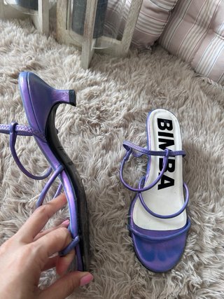 Sandalias BIMBA Y LOLA Morado/Plata