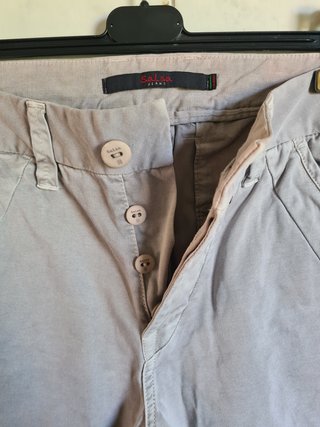 Lote de 2 pantalones de vestir elegantes gris T. L