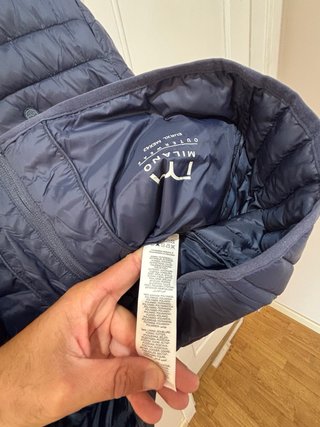 Plumífero Milano Azul con Capucha