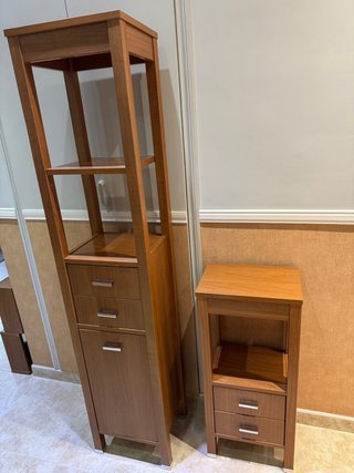 Muebles de baño madera y marmol