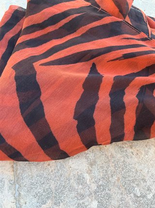 Bufanda Accessorize Naranja y Negra Rayas