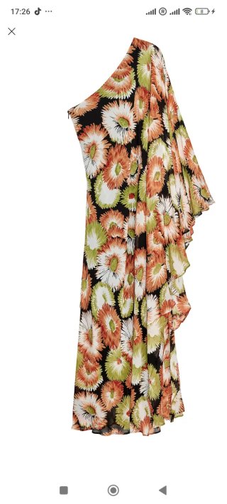 Vestido Zara floral manga asimétrica