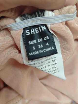 Vestido Shein tirantes de raso champán