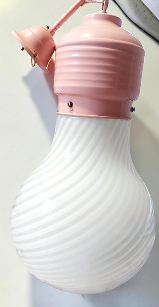 Lampada Ve.so.i Anni '80 Vetro e Metallo