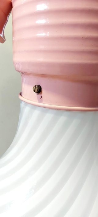 Lampada Ve.so.i Anni '80 Vetro e Metallo