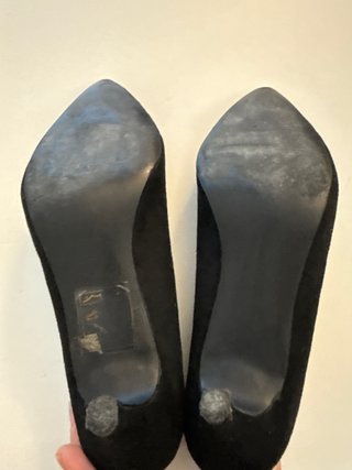 Zapatos de tacón negros ante