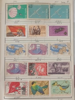 Lote 101 Sellos Vietnam época guerra..