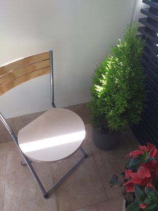 2 Sillas Plegables Madera y Metal