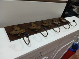 Perchero Vintage Hoja Metal de Pared  640513971