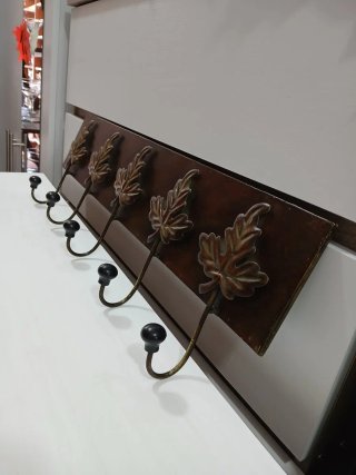 Perchero Vintage Hoja Metal de Pared  640513971