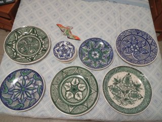 Jarrón de cerámica decorado