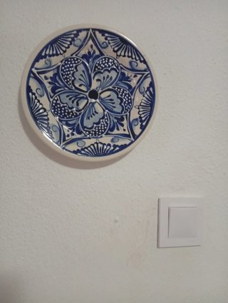 Jarrón de cerámica decorado