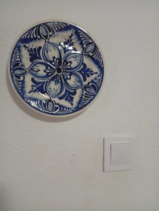 Jarrón de cerámica decorado