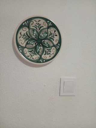 Jarrón de cerámica decorado