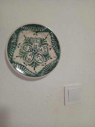 Jarrón de cerámica decorado