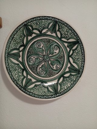 Jarrón de cerámica decorado