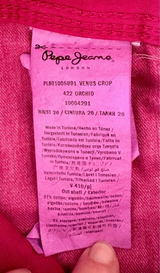 Pantalón Pepe Jeans Venus Crop Rosa Talla 2