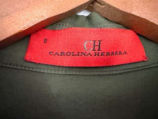 Camisa Carolina Herrera Algodón Verde Oliva
