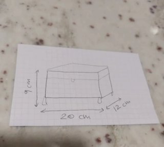 Caja antigua madera