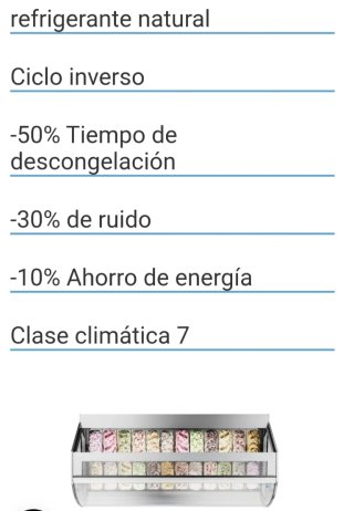 Vitrina expositora helados curva