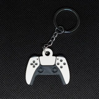 Llavero Mando PS5 Blanco y Negro