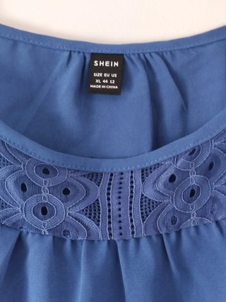 Blusa Shein Talla XL Azul