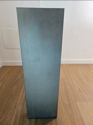 Consola gris metal y madera