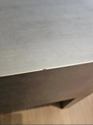 Consola gris metal y madera