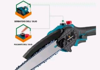 Motosega 2 Batterie 48V  6" Lubrificato a Olio
