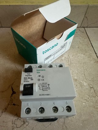 Diferencial Trifásico Toscano VDA 63A 30mA