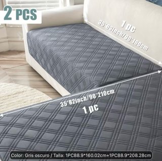 Funda para sofá seccional gris