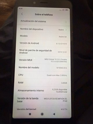 Xiaomi Redmi 6A negro 32GB