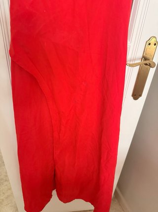 Vestido corsetero largo rojo escote talla única