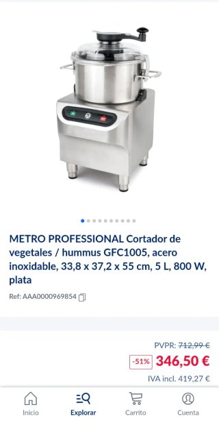 Cortador de Alimentos Profesional Metro(foodcutter