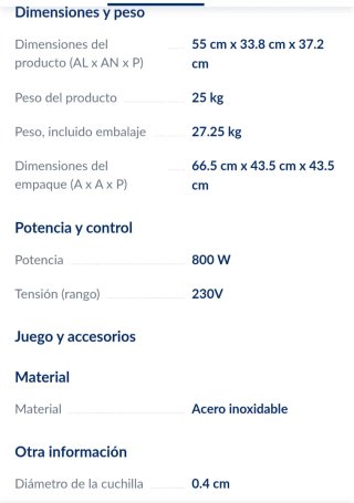 Cortador de Alimentos Profesional Metro(foodcutter
