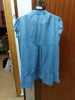 Camisa Stradivarius azul manga corta talla M