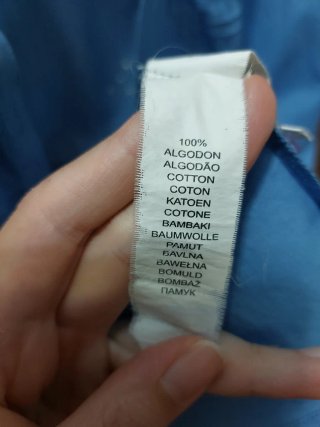 Camisa Stradivarius azul manga corta talla M