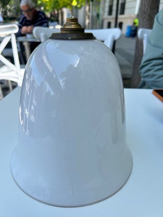 Lámpara colgante vintage opalina años 30