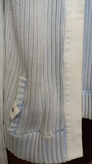 Suéter CTF Jeans cremallera azul y blanco