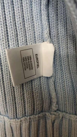 Suéter CTF Jeans cremallera azul y blanco