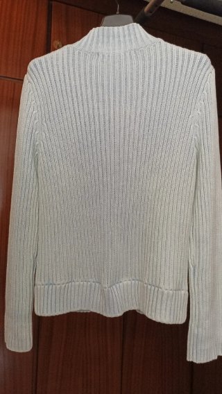 Suéter CTF Jeans cremallera azul y blanco
