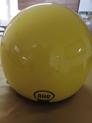 Casco Moto Infantil Emoji Amarillo