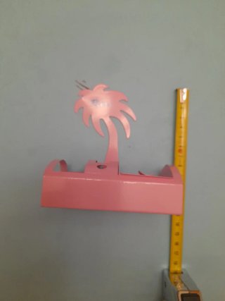 Cenicero metálico rosa palmera