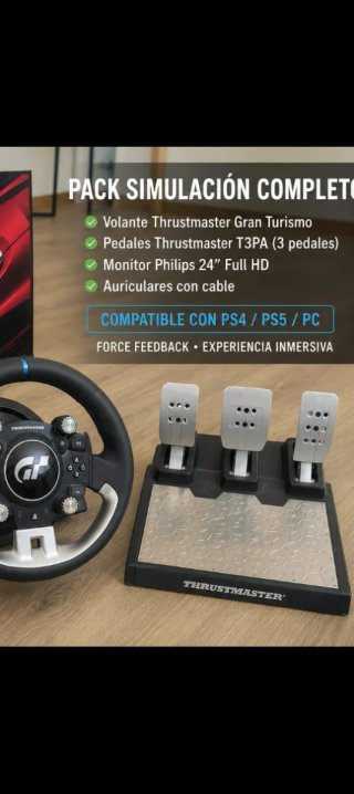 Pack Simracing Thrustmaster + Monitor Philips
